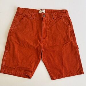 Caterpillar Men's Burnt Orange Flat Front Cargo Shorts size 32